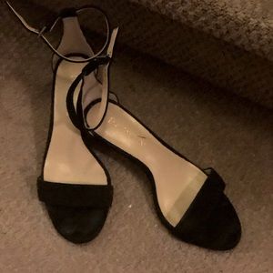 Black suede sandals